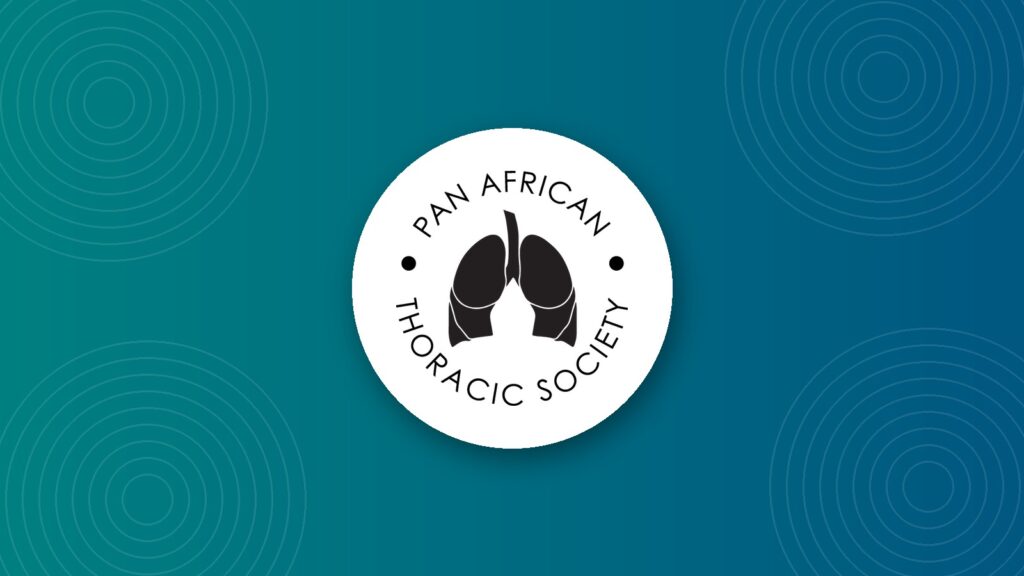Pan African Thoracic Society logo on a teal background