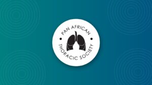 Pan African Thoracic Society logo on a teal background